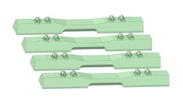 Podkłady strunobetonowe INBK-7 (druk 3D) z przytwierdzeniami SB 10 sztuk