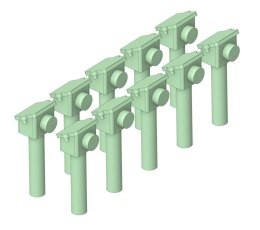 Skrzynie kablowe (druk 3D) 10 sztuk