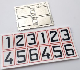 Tablice z numerami rezerwy manewrowej