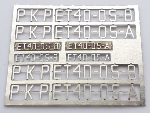 Tabliczki ET40