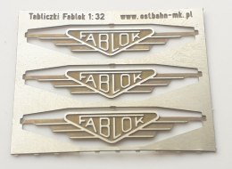 Tabliczki Fablok w skali 1:32