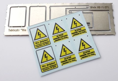 Tabliczki „Nie dotykać przewodów trakcyjnych". Dwa rodzaje