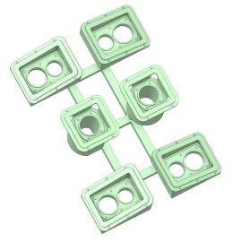 Wkłady reflektorów telewizory EU07/EP07 (druk 3D)