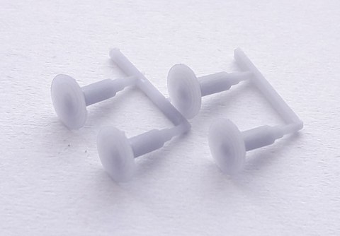 Zderzaki okrągłe 4,3 mm jak do drezyn m.in WMB10 (druk 3D)