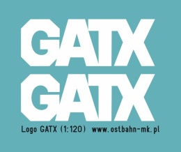 Kalkomania GATX białe TT