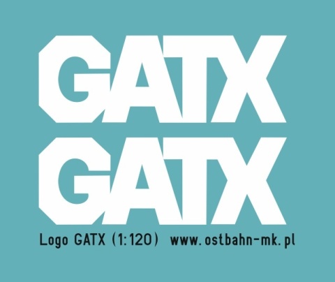Kalkomania GATX białe TT