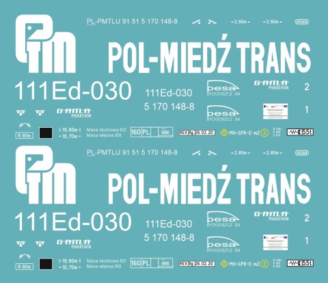 Kalkomania Gama 11Ed-030 Polmiedź Trans