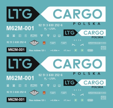 Kalkomania M62M-001 LTG Cargo