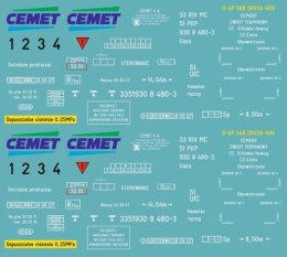 Kalkomania Uacs biała