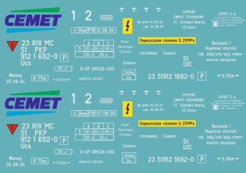 Kalkomania Ucs biała