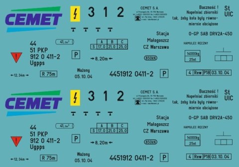 Kalkomania Ugpps TT czarne