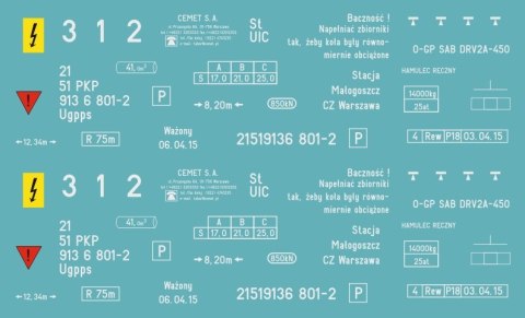 Kalkomania Ugpps biała