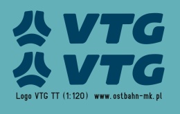 Kalkomania VTG logo niebieskie TT