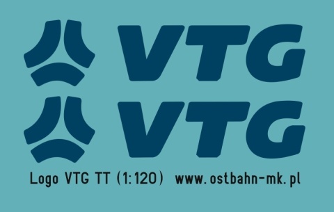Kalkomania VTG logo niebieskie TT