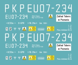 Kalkomania EU07-234 1:43,5