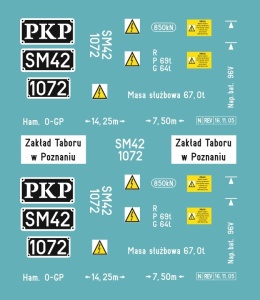 Kalkomania SM42-1072 1:43,5