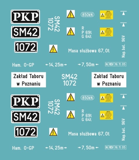 Kalkomania SM42-1072 1:43,5