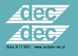 Kalkomania loga DEC białe N