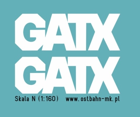 Kalkomania loga GATX białe N