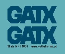Kalkomania loga GATX niebieskie N