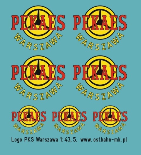 Kalkomania loga PKS Warszawa 1:43,5