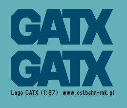 Kalkomania logo GATX granatowe