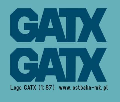 Kalkomania logo GATX granatowe