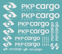 Kalkomania logo PKP Cargo białe