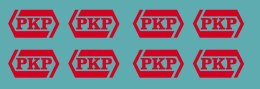 Kalkomania logo PKP czerwone