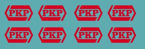 Kalkomania logo PKP czerwone
