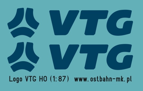 Kalkomania logo VTG niebieskie