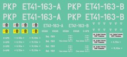 Kalkomania lokomotywy ET41-163 H0