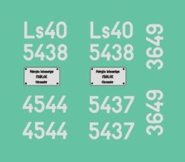 Kalkomania lokomotywy Ls40 (SM02) H0