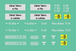 Kalkomania lokomotywy SP32 H0