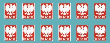 Kalkomania orły PKP
