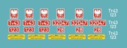 Kalkomania tabliczki Ty43-123