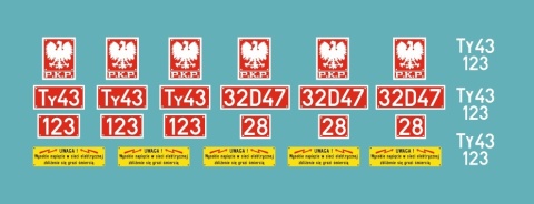 Kalkomania tabliczki Ty43-123