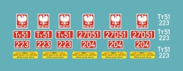 Kalkomania tabliczki Ty51-223