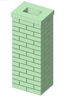 Kominy wzór 2 (2 sztuki) druk 3D
