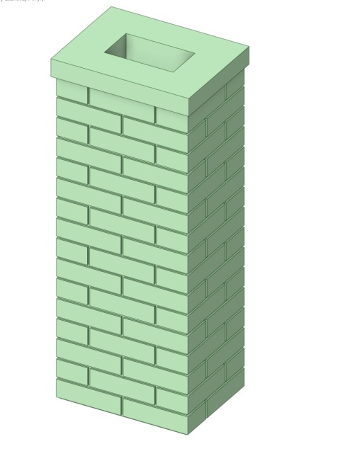 Kominy wzór 2 (2 sztuki) druk 3D