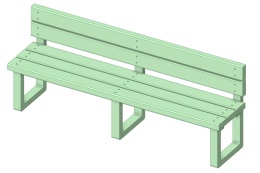 Ławeczka wzór 2 druk 3D