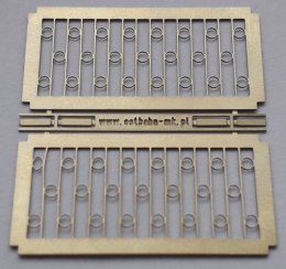 Ogrodzenie pręty i koła 2m H0