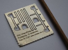 Słup telegraficzny H0. Słup pojedynczy. 12 izolatorów