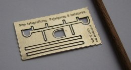 Słup telegraficzny H0. Słup pojedynczy. 8 izolatorów