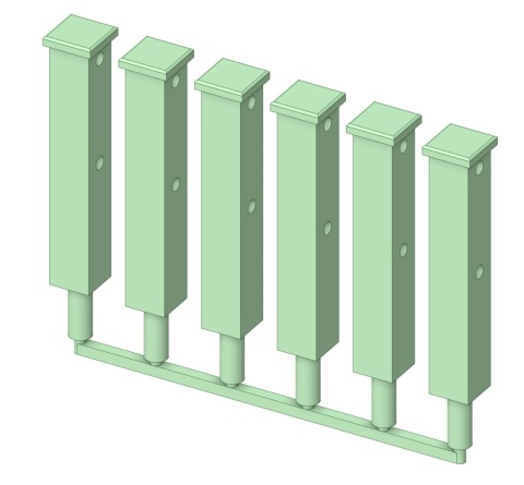 Słupki balustrady wzór 2 (6 sztuk) druk 3D