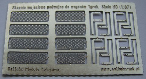 Stopnie wejściowe wagonów Ygrek podwójne H0