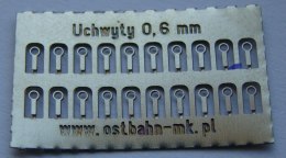 Uchwyty na poręcz, trąbkę 0,6 mm