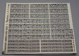 Uniwersalne oznaczenia. Krój liter wzór 2