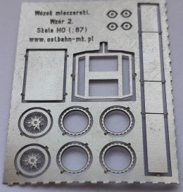 Wózek mleczarski z deskowaniem