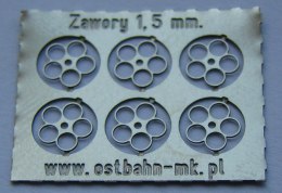 Zawory 1,5 mm (4,0 mm cały) 6 sztuk
